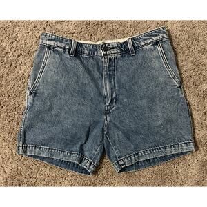 Levi's Blue Chino Shorts Authentic Fit Logo Pockets Flat Front Men A4661-0046